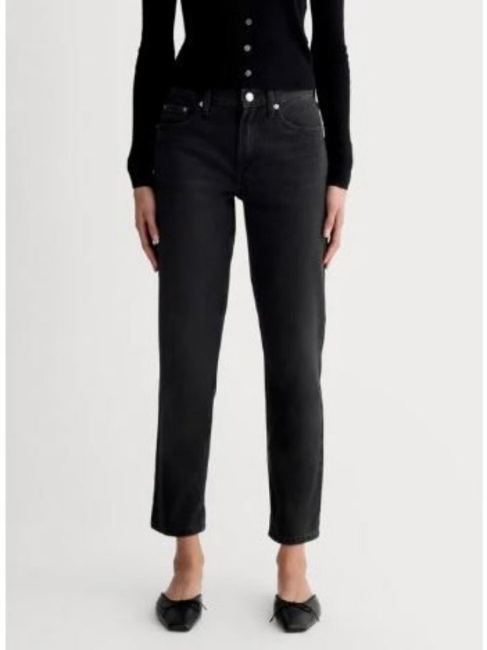 Everlane The Super Soft Relaxed Jean Stormy Black Size 24R NWT